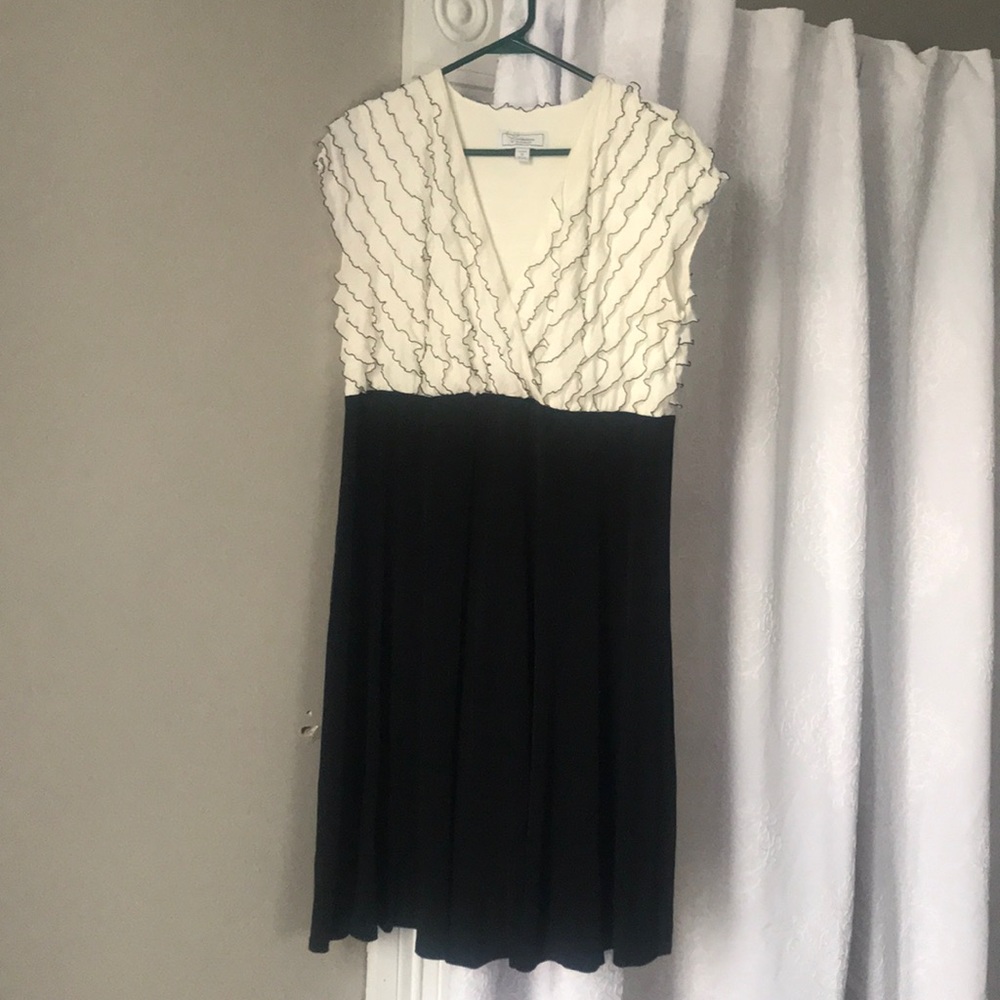 Women’s Dress, Black and Cream